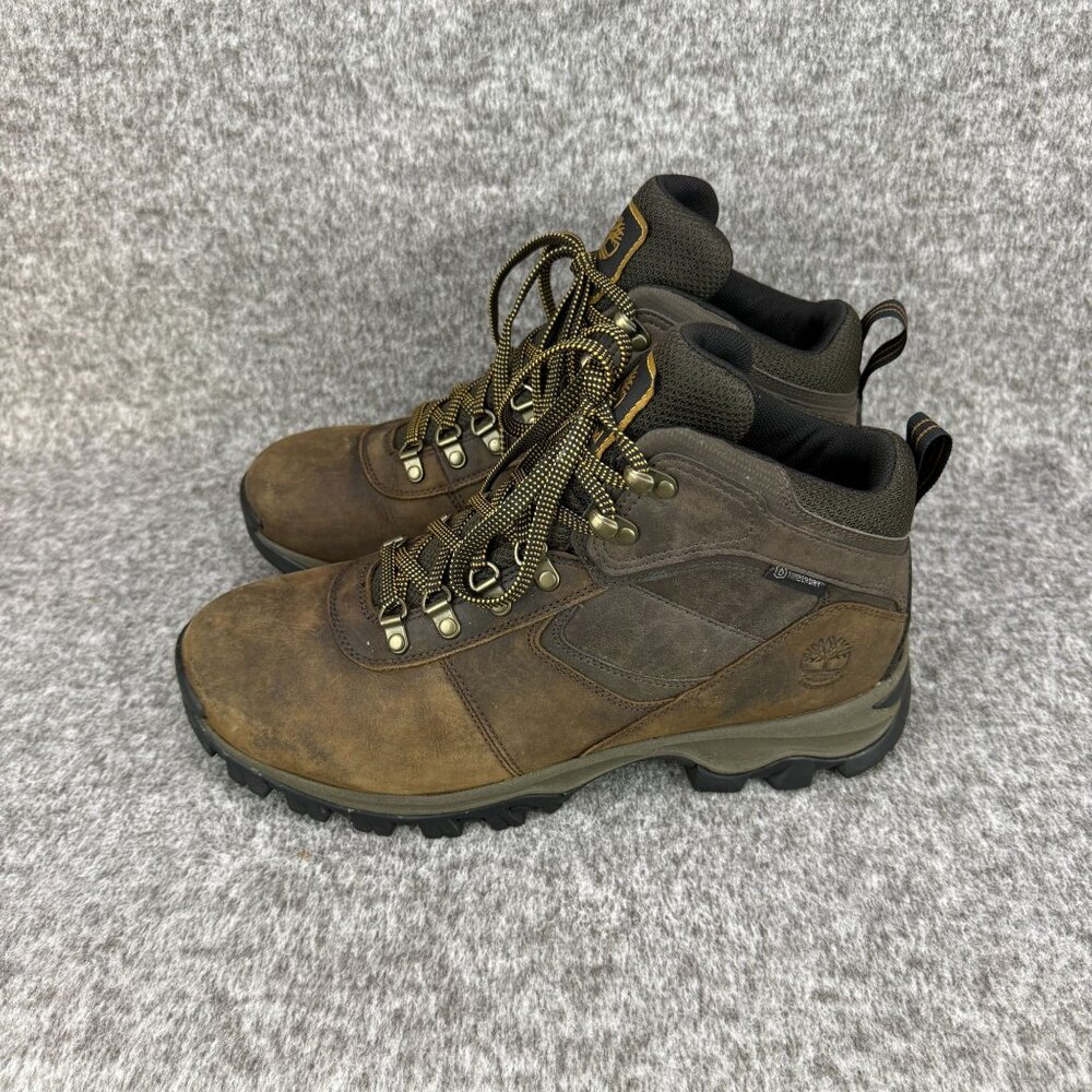 ✅Mens 11 Timberland Mt. Maddsen Hiking Boots Brown Leather Mid Waterproof Shoes - Picture 10 of 12